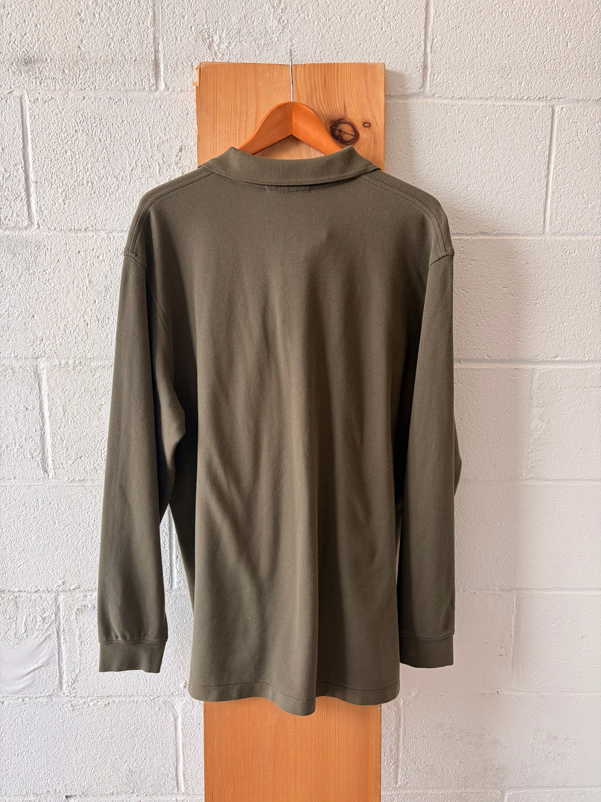 Olive L.L. Bean Long Sleeve Polo : L-Reg