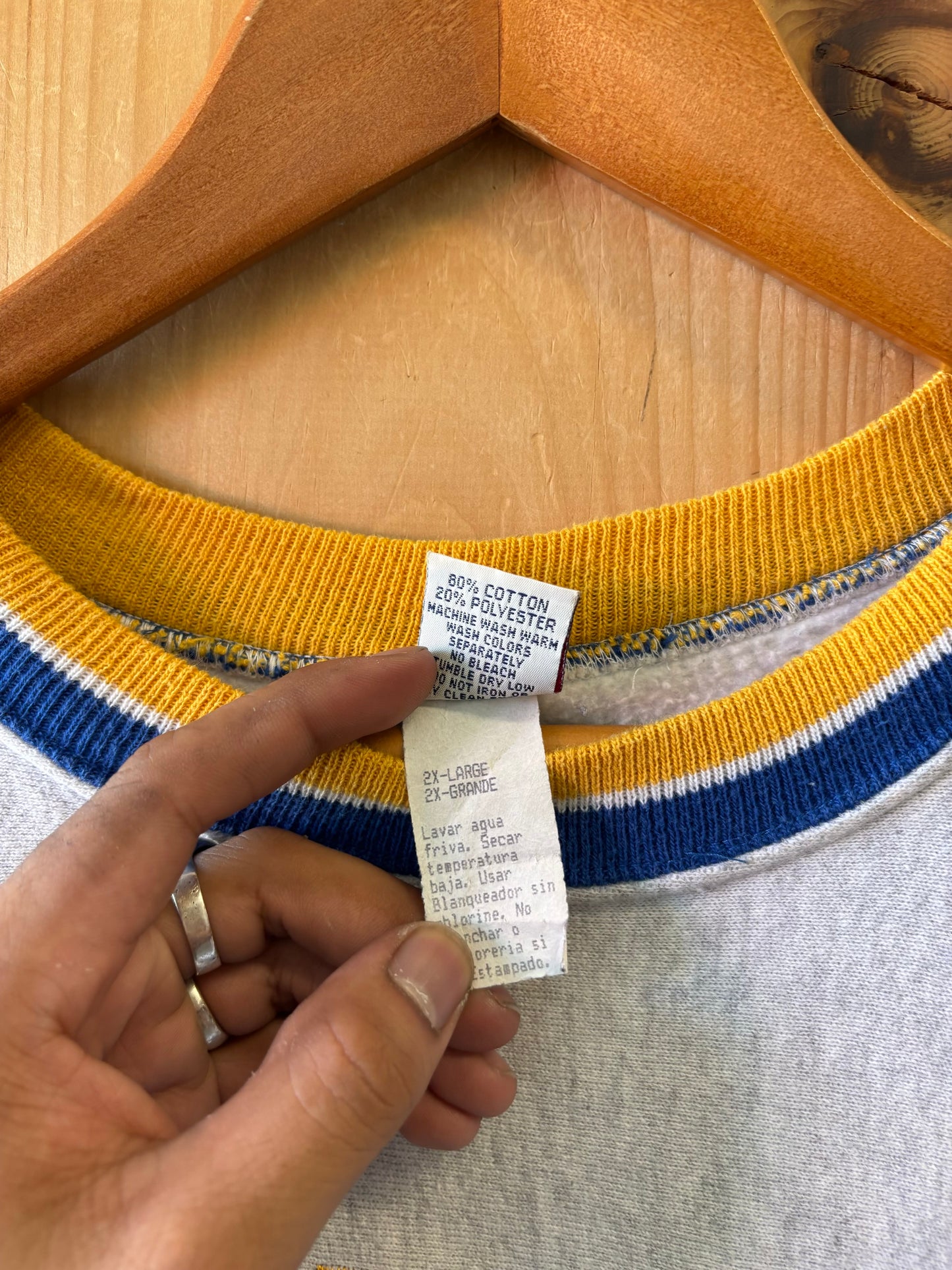 Vtg 90s St. Louis Rams Crew : 2XL