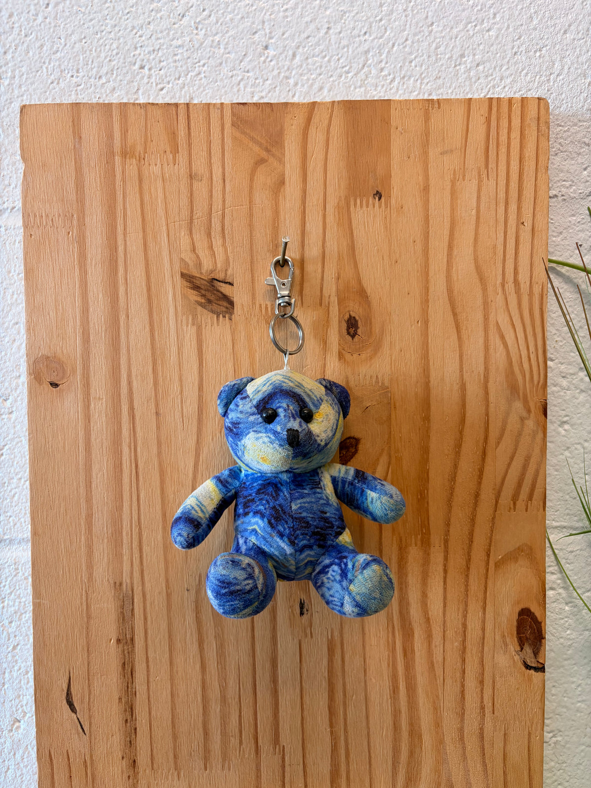 Starry Night Teddy Bear Keychain
