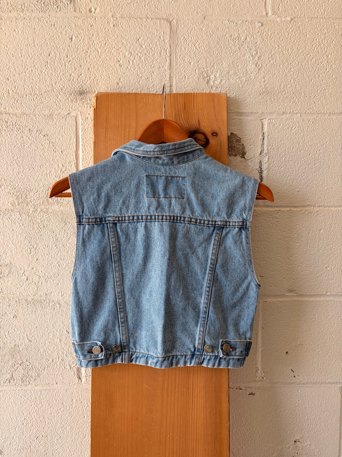 Little Light Wash Denim Vest : Girls L