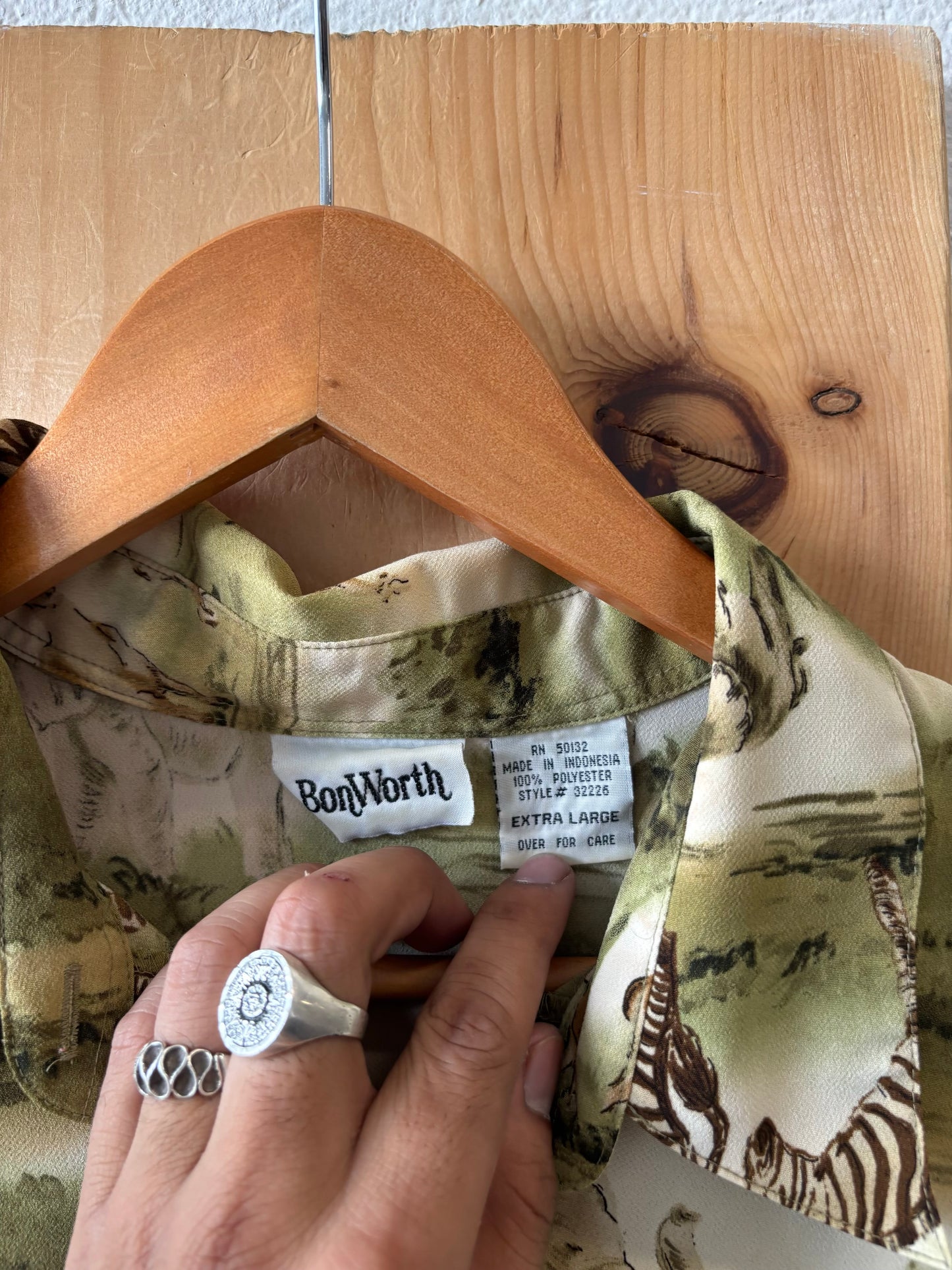 Safari Landscape Button Down : XL