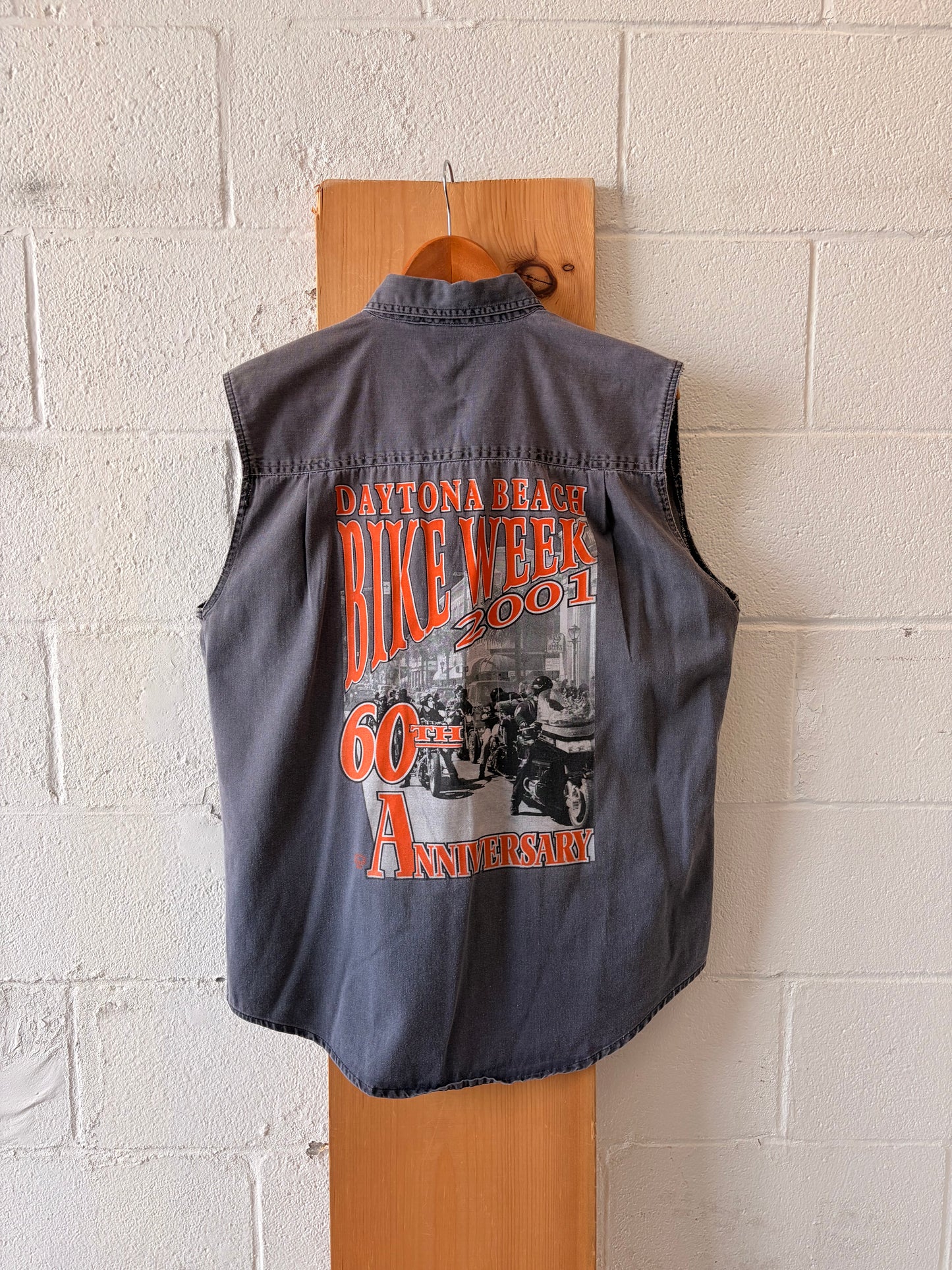 ‘01 Daytona Bike Week Cut Off Vest : M
