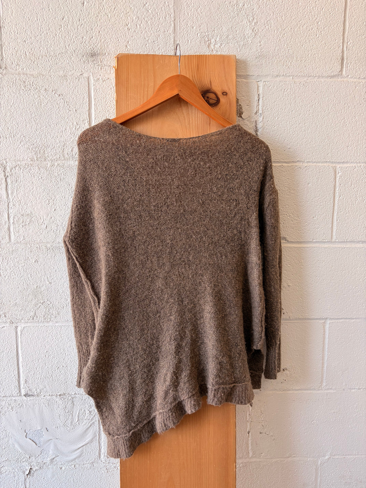 Free People Asymmetrical Brown Sweater : M/L