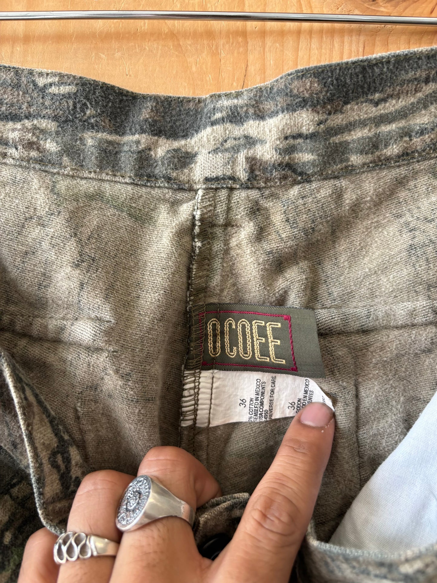 Vtg Camo Cargo Pants : 36