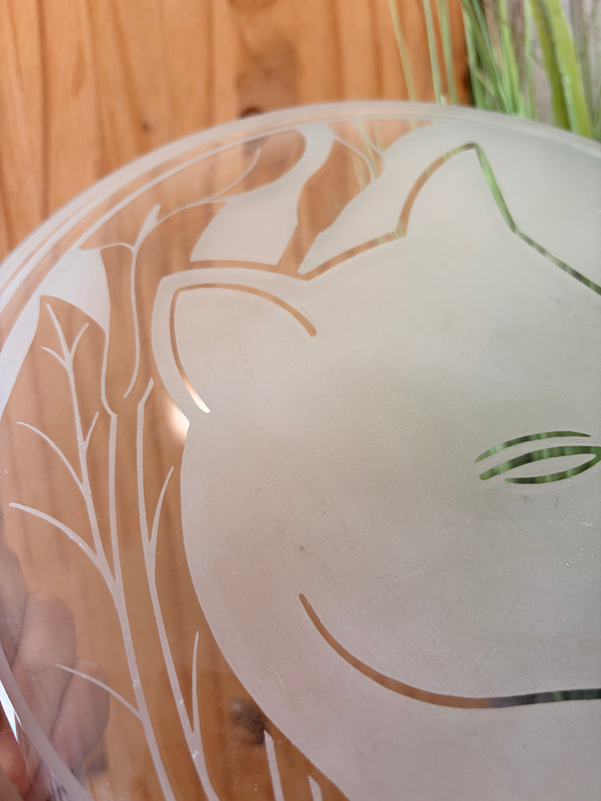 Vtg Frosted Cat Plate (Local Pick Up Only)