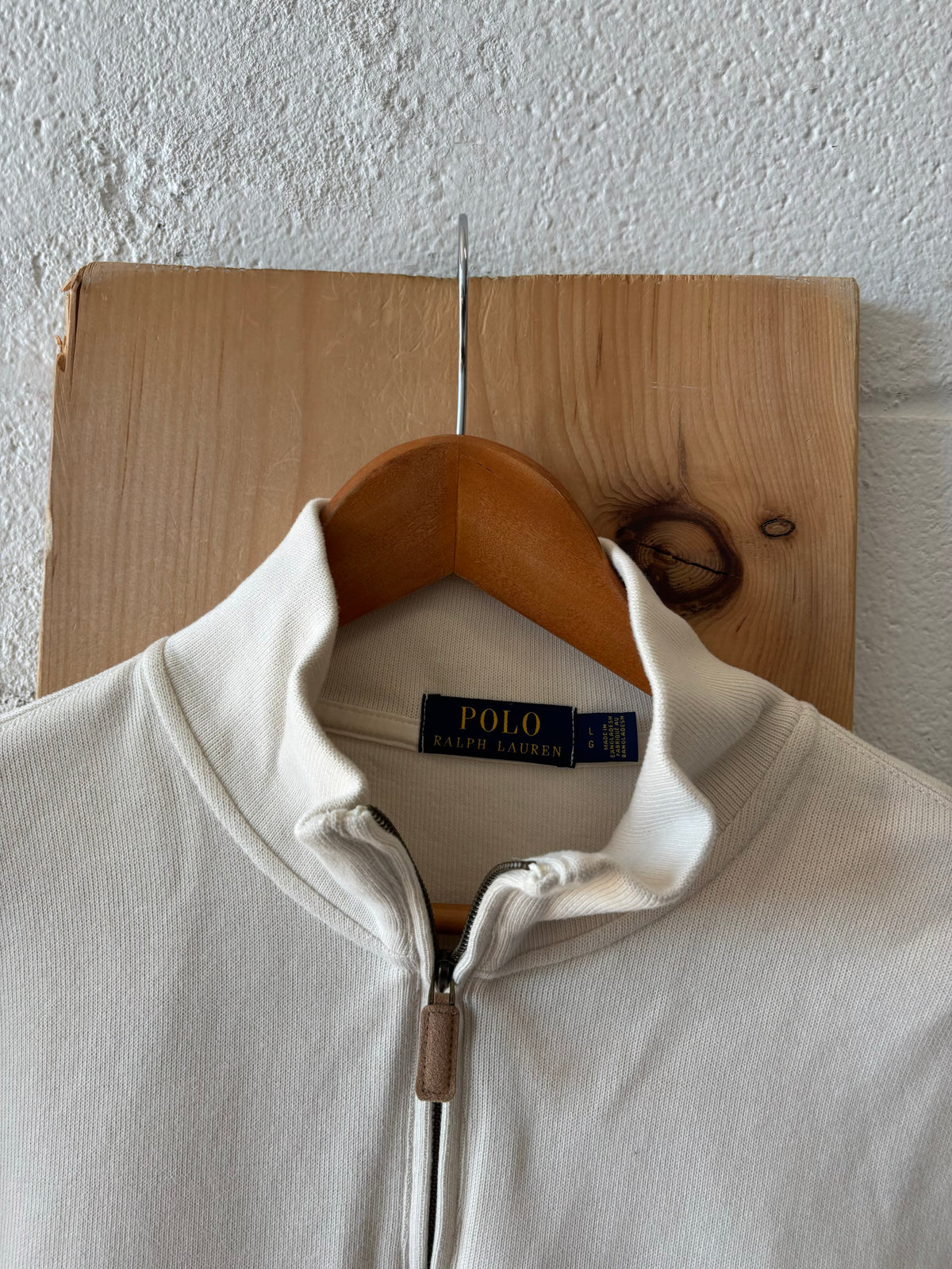 Cream Ralph Lauren 1/4 Zip : L