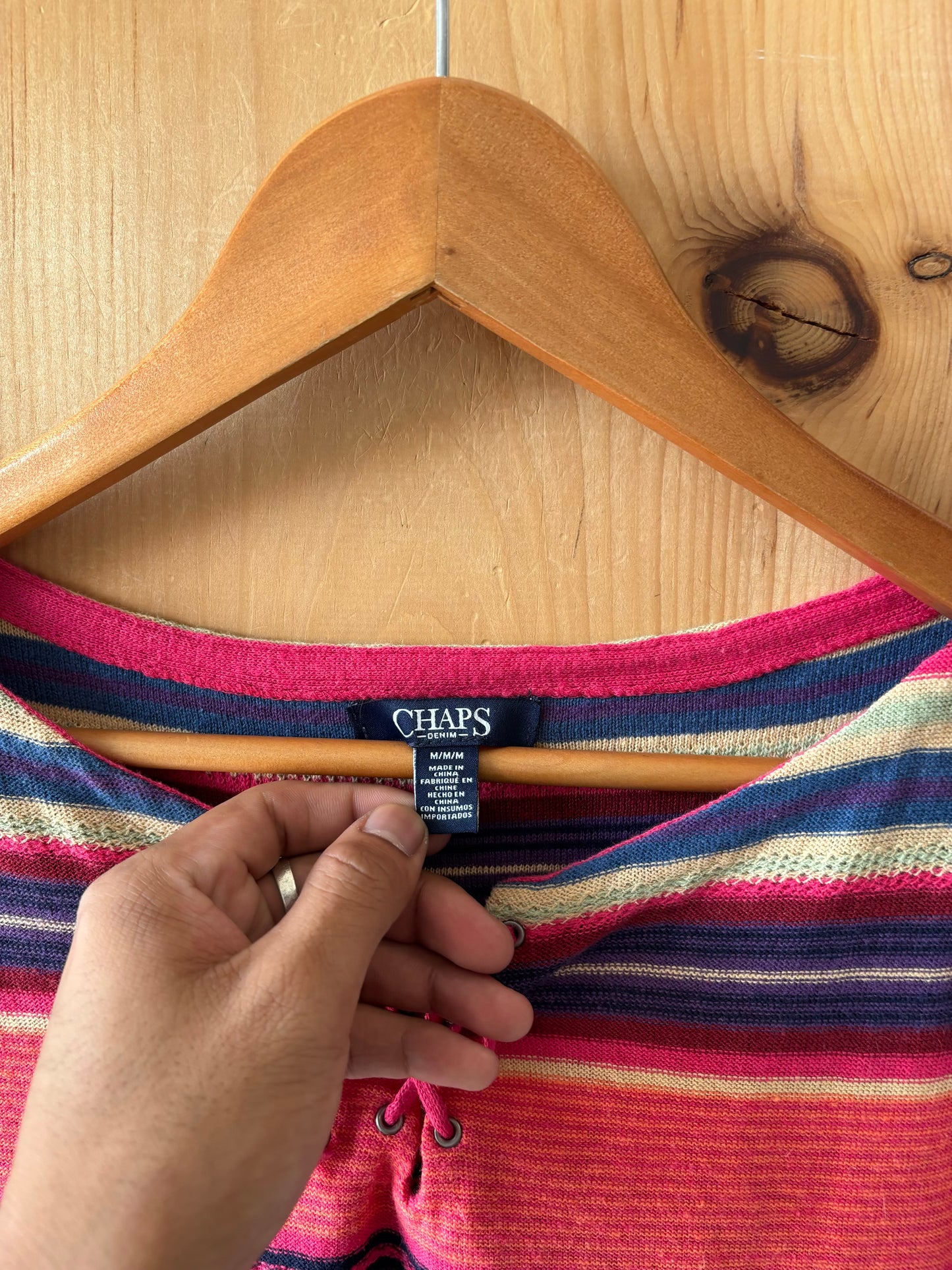 Striped Chaps Sleeveless Top : M
