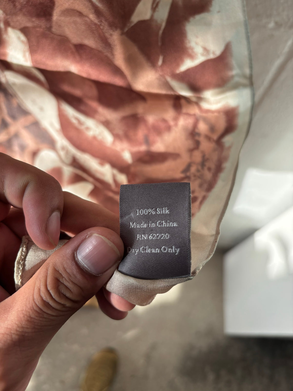 100% Silk Vince Camuto Scarf : 18” x 70”