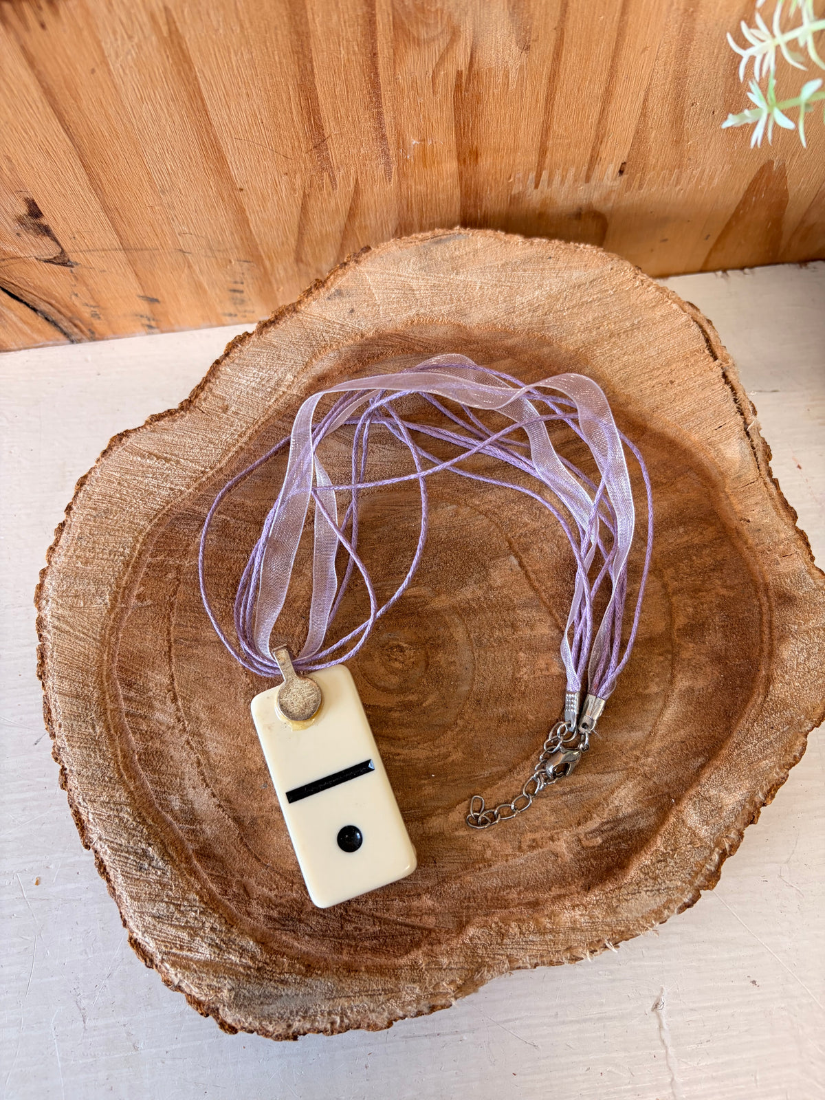 Handmade Book Lover Domino Necklace