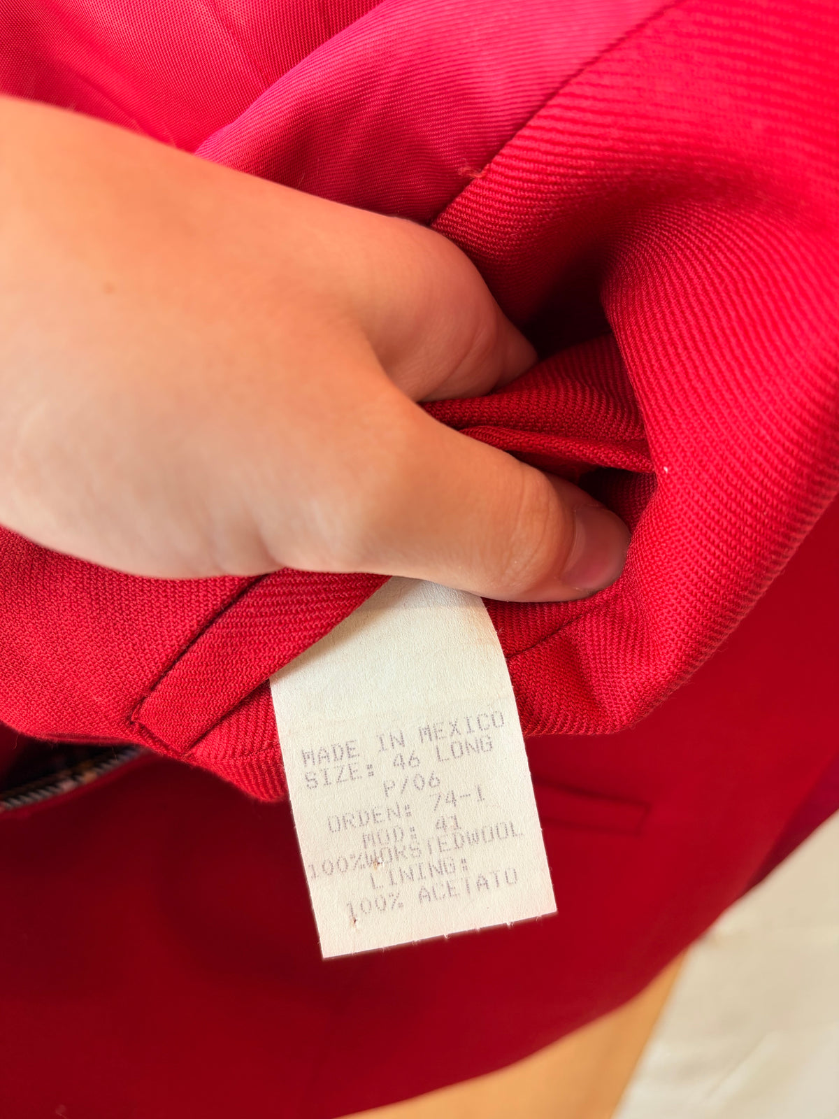 Vtg Reversible Plaid Red Vest : 46 Long