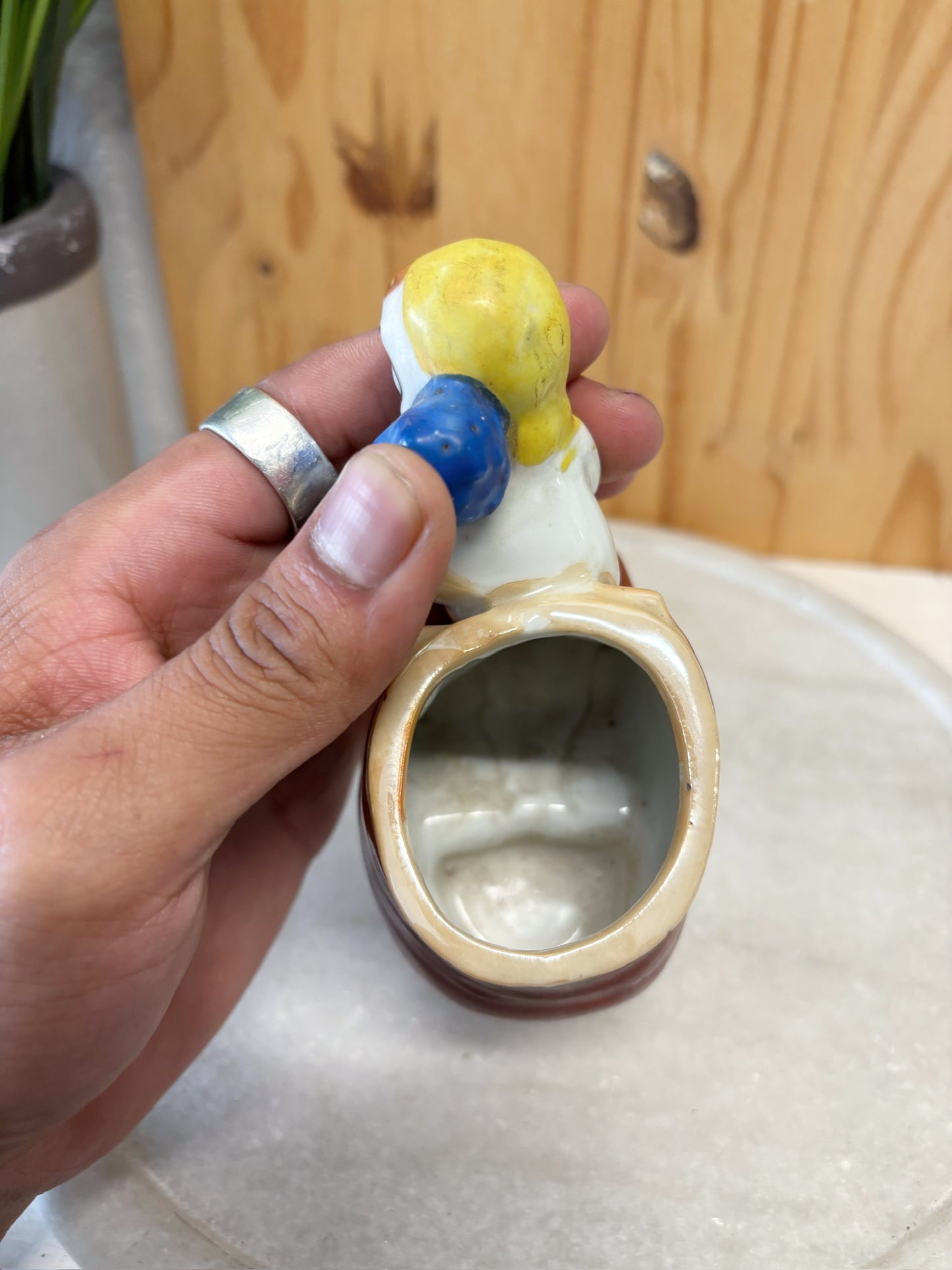 Vtg Boot Vase / Planter