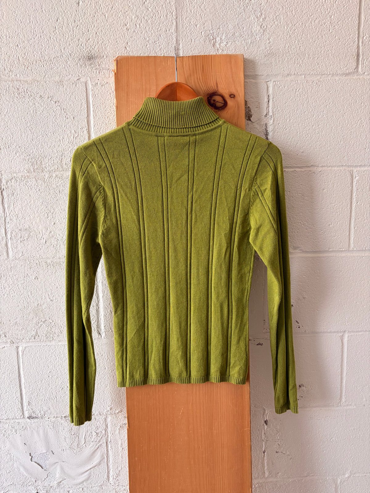 Y2K Green Sequins Turtleneck : M