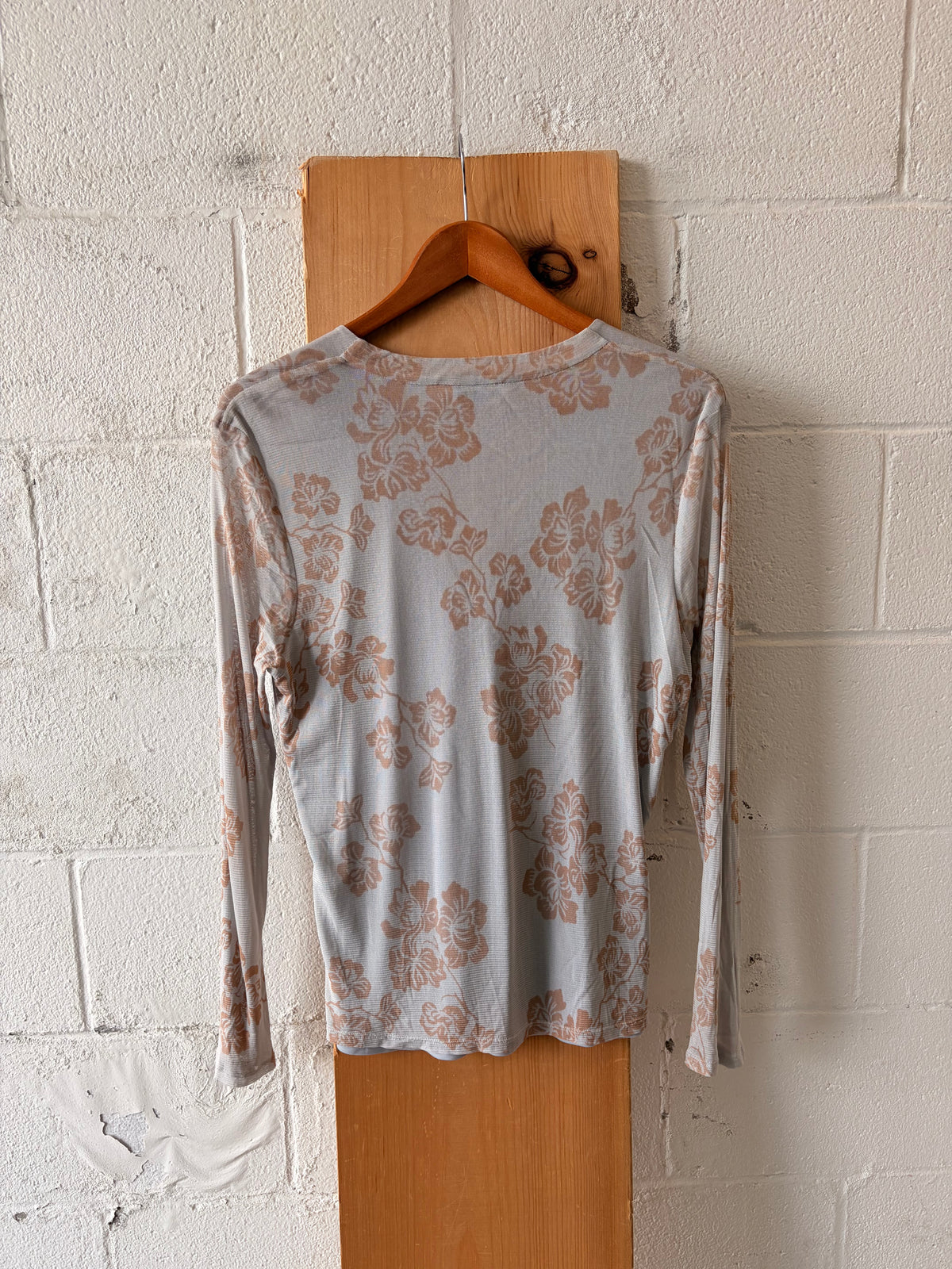 Silk Micro Mesh Floral Top : XL