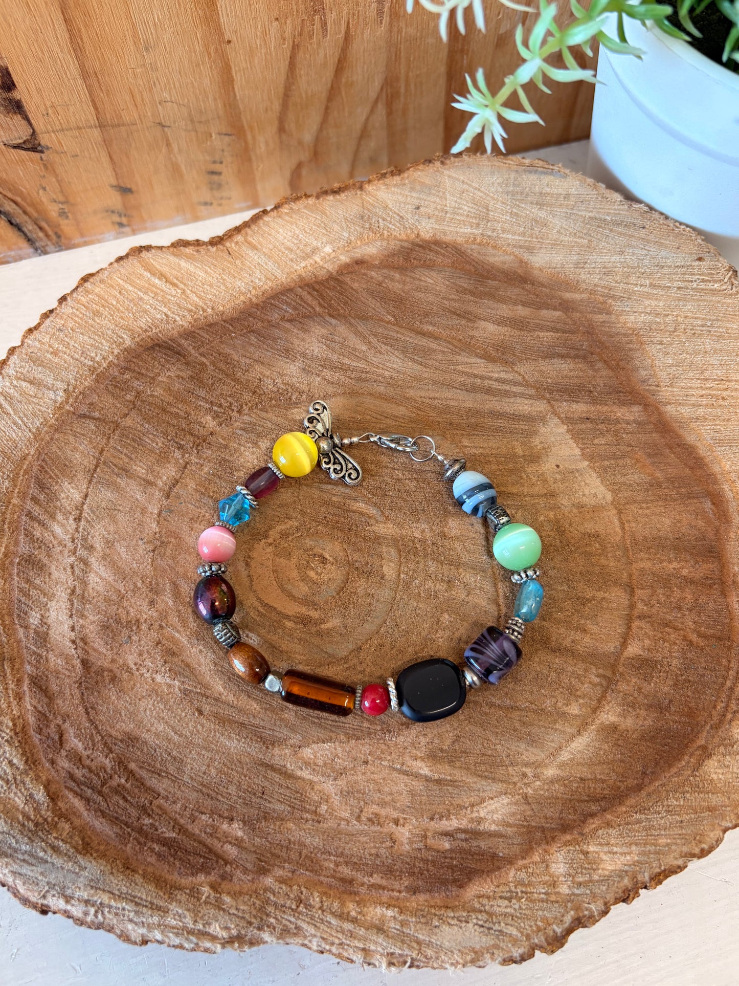 Funky Beaded Butterfly Bracelet