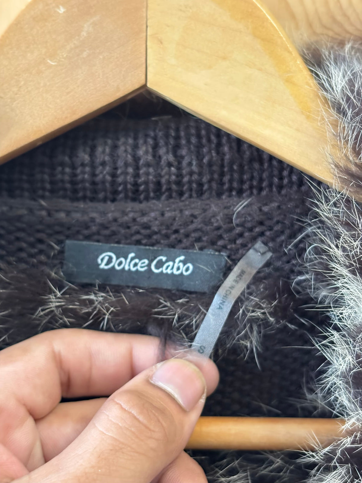 Dolce Cabo Fur Short Sleeve Cardigan : S