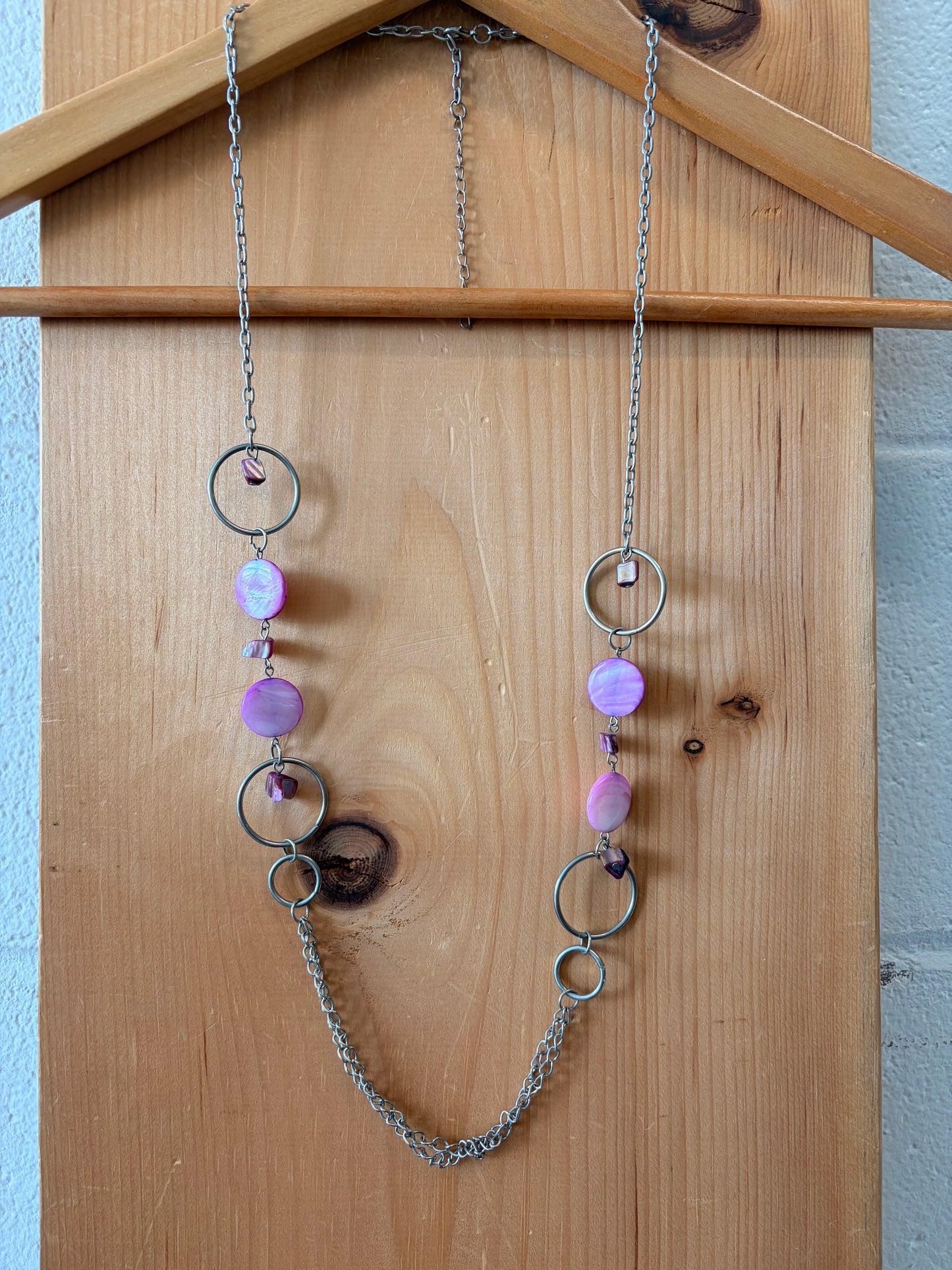 Dainty Purple Beaded Chain Belt