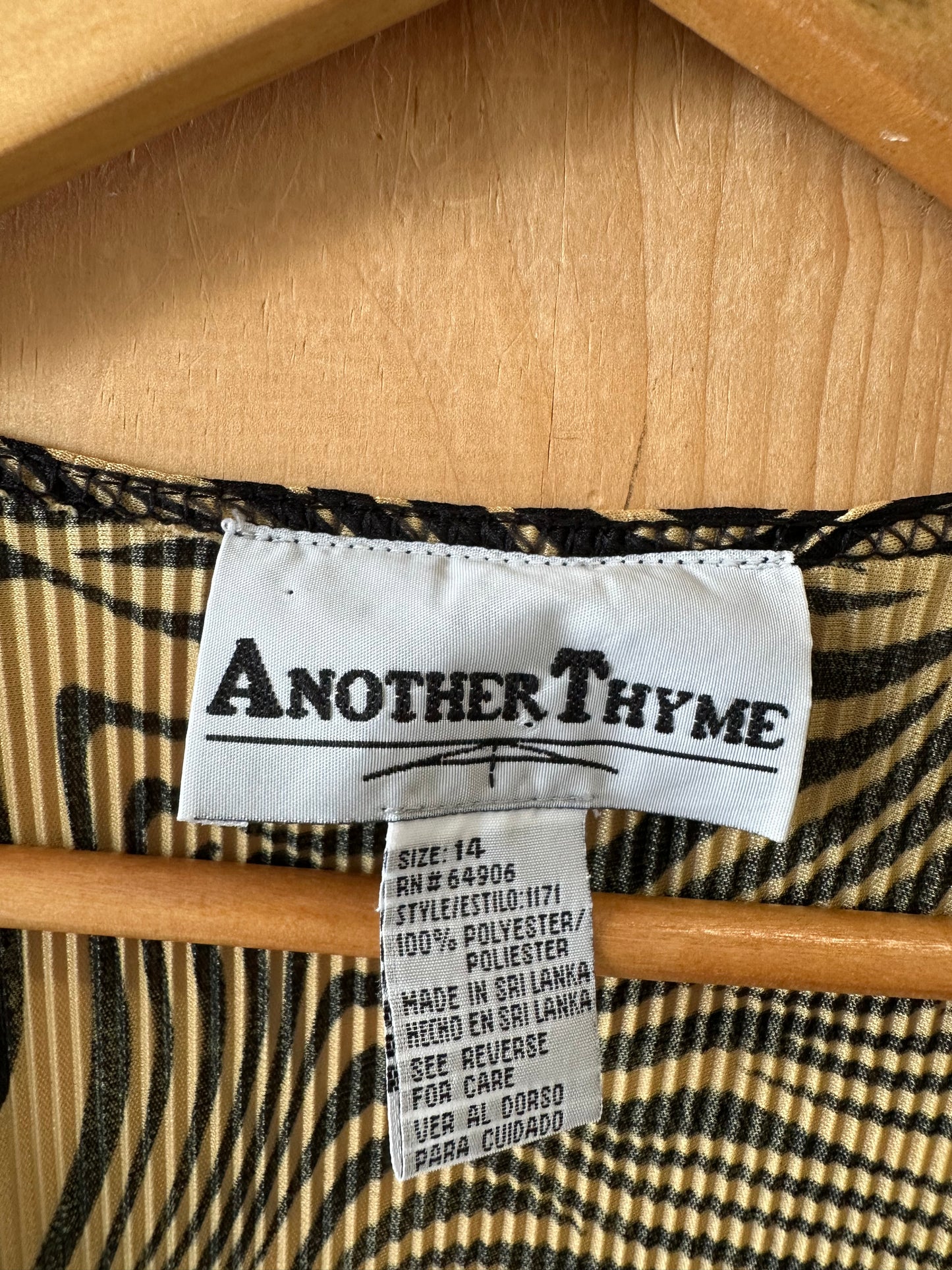 Vtg Tie Front Top : 14