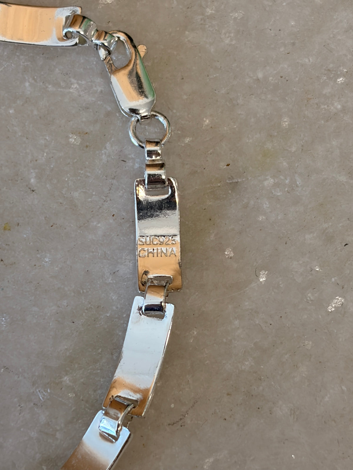 Etched 925 Sterling Silver Bracelet