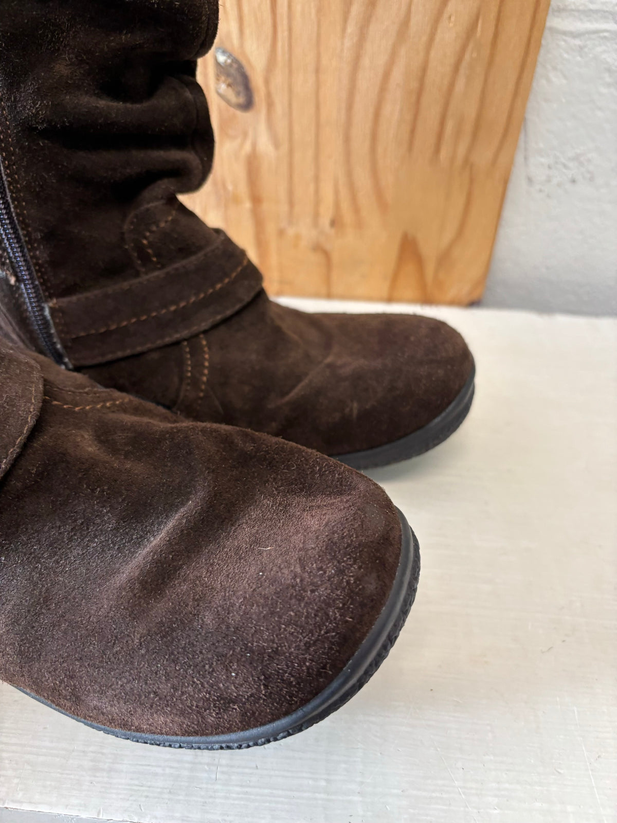 Brown Faux Fur Boots : 8