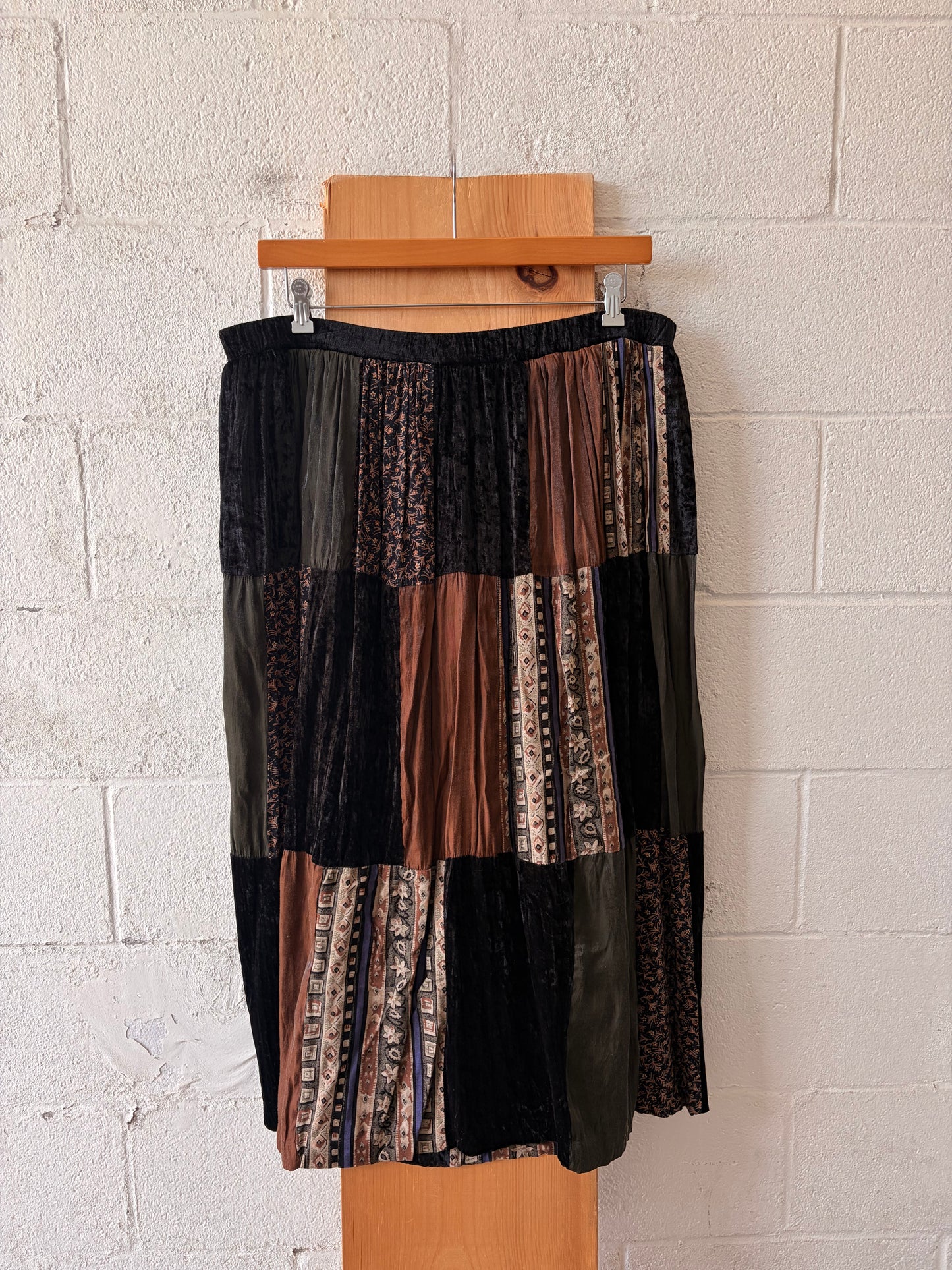 Velvet Patchwork Skirt : 40”W