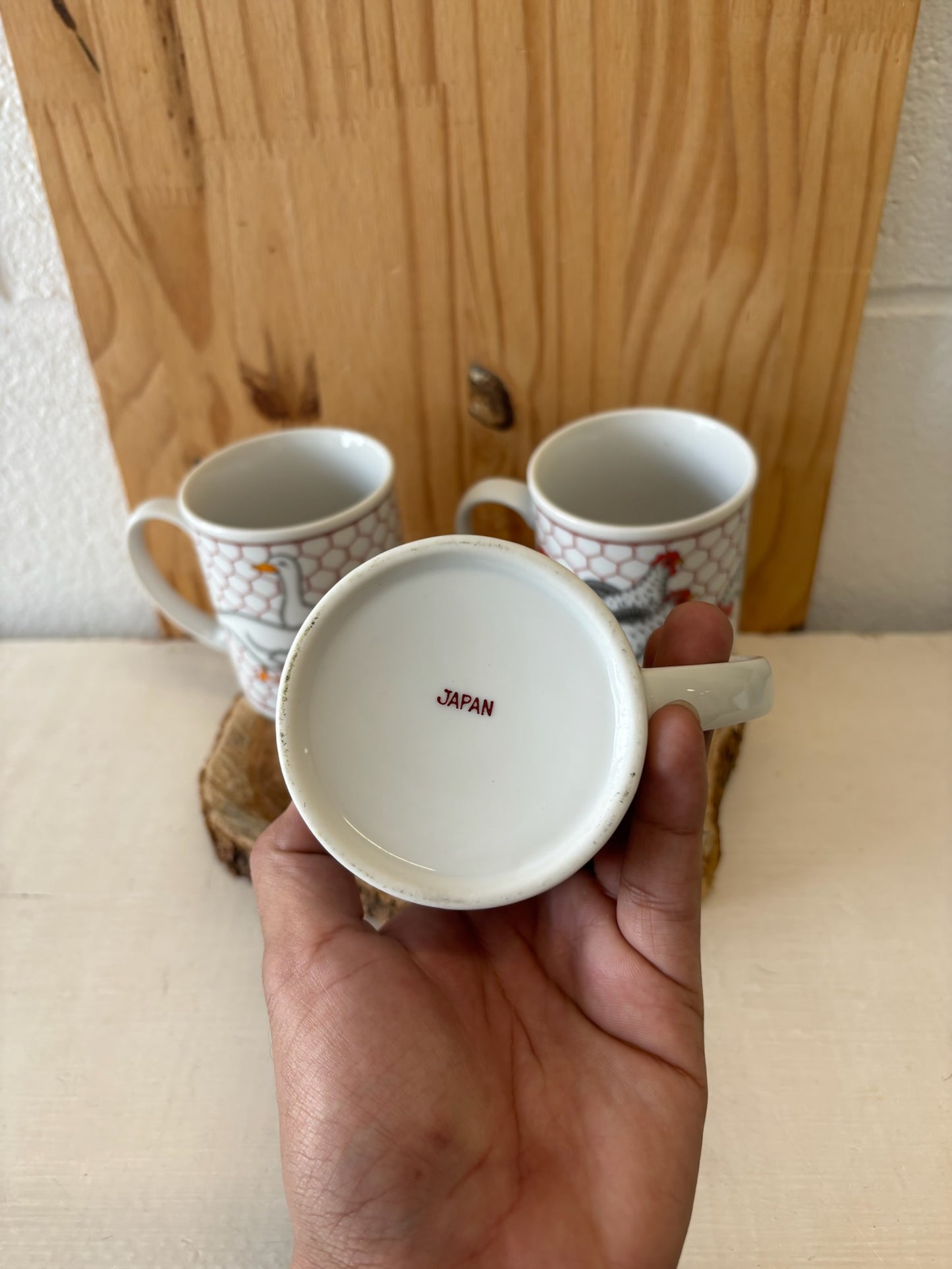 Vtg Farm Mug Trio (Local Pick Up Only)