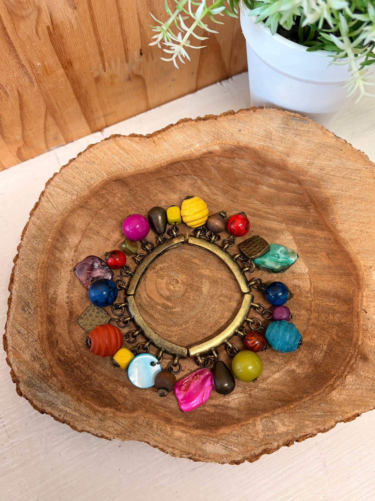 Colorful Chunky Beaded Bracelet