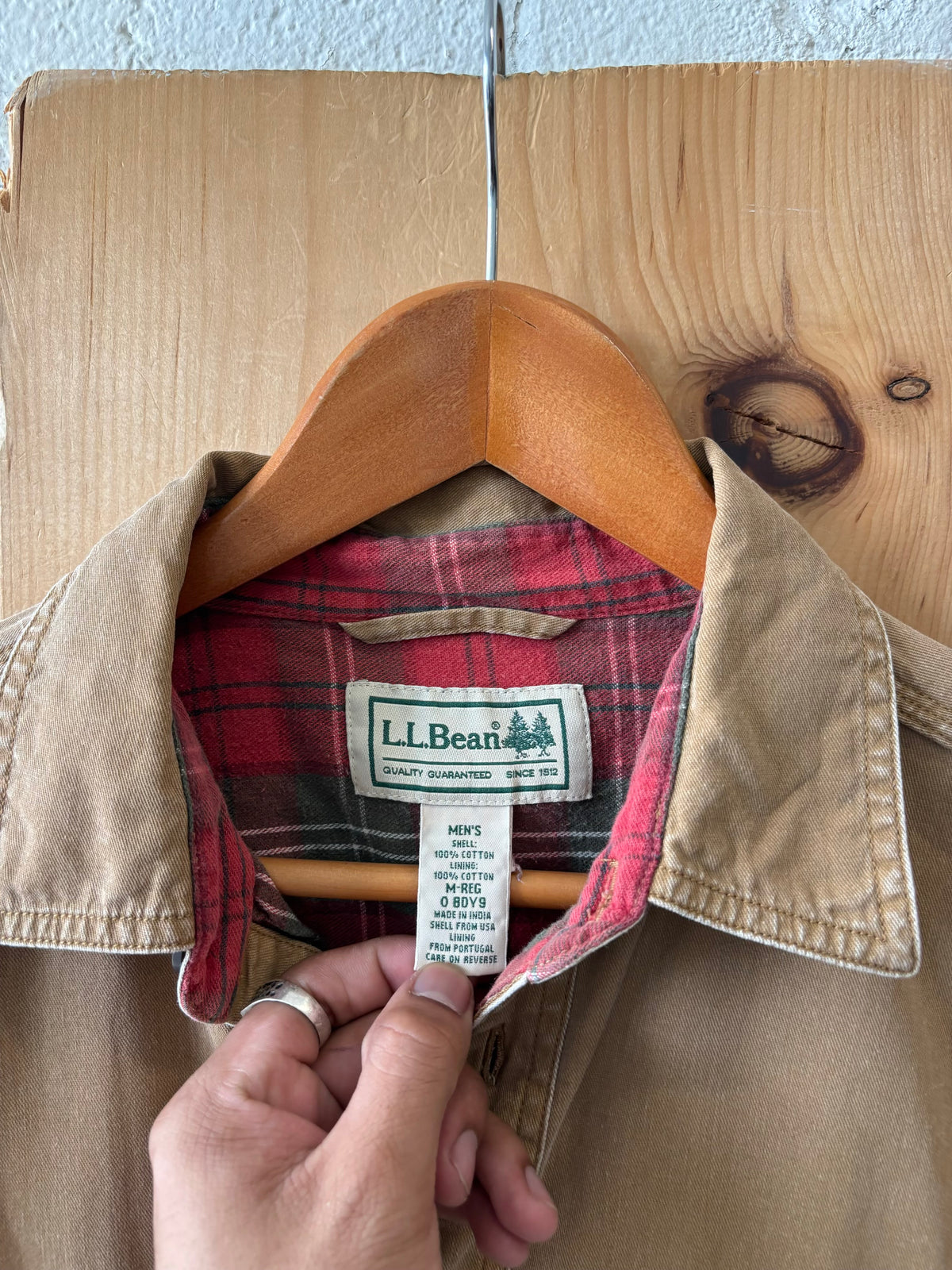 Vtg Flannel Lined L.L. Bean Jacket : M