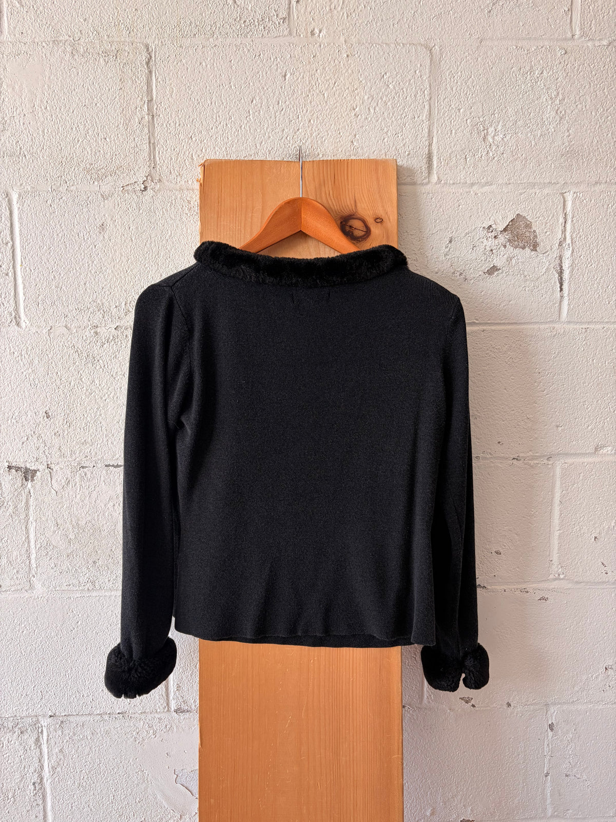 Faux Fur Trimmed Top : M