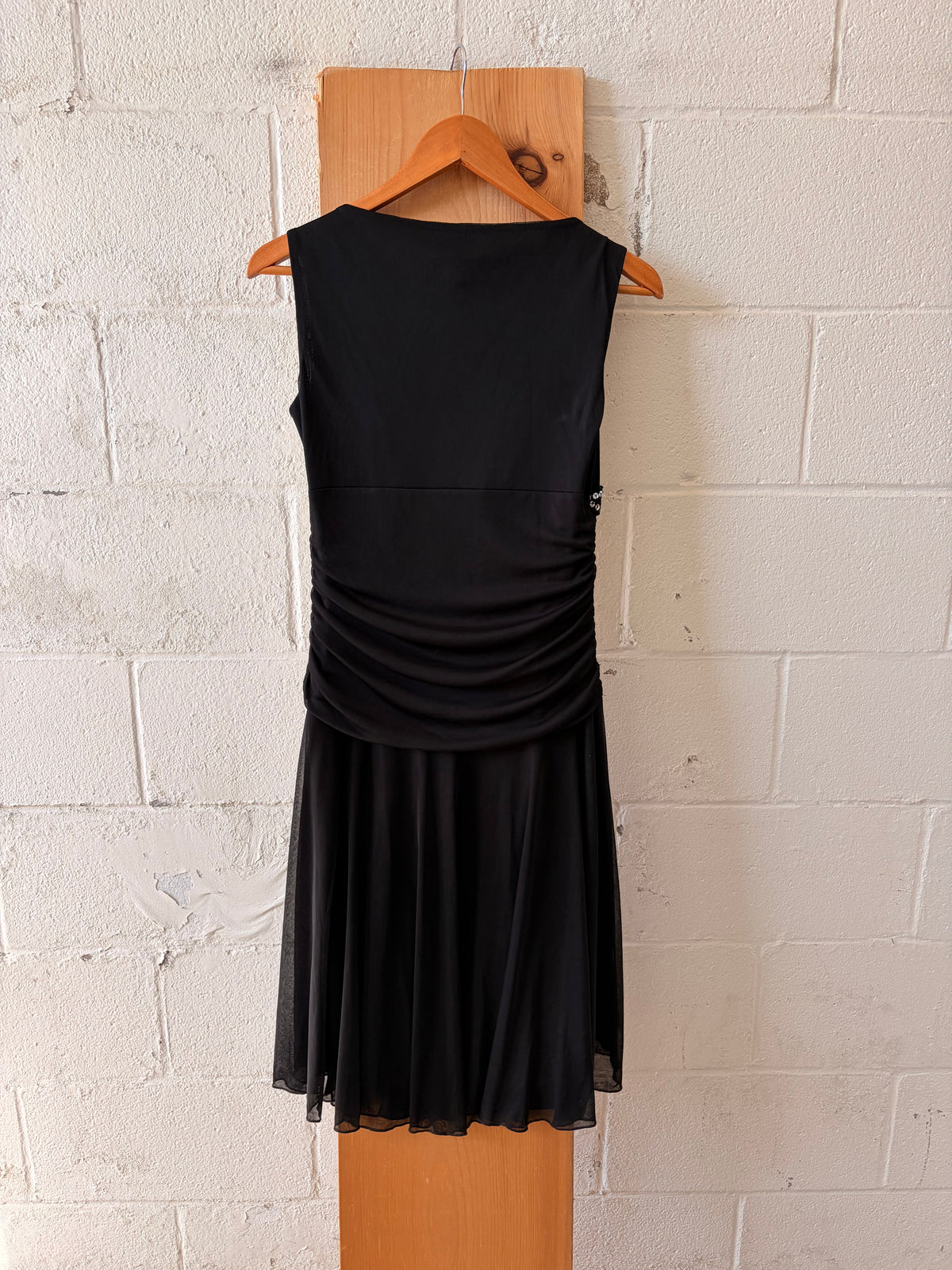 Ruched Black Sequins Cocktail Dress : 6