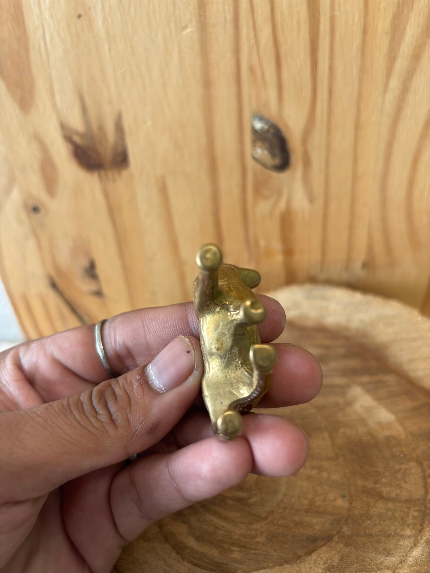 Vtg Little Brass Deer
