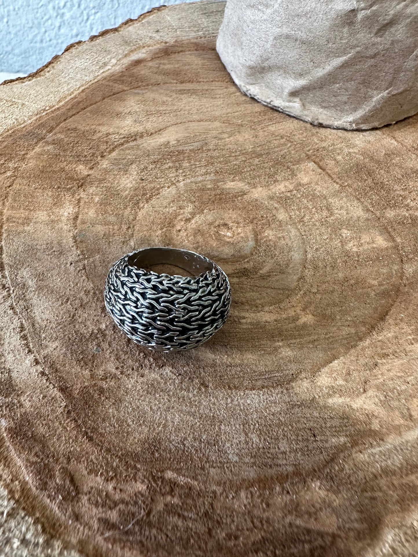 Chunky Textured Ring : 6
