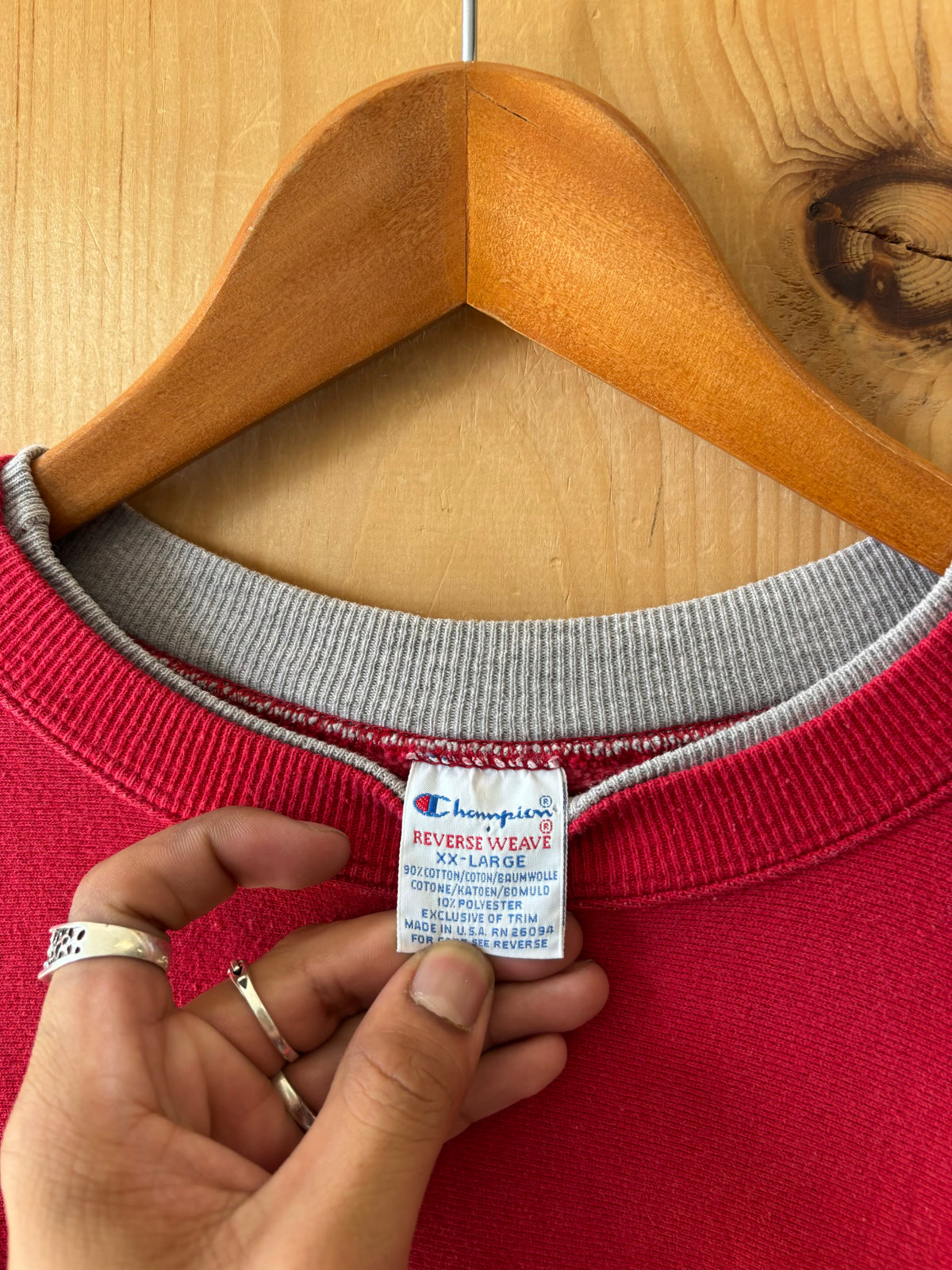 Vtg Reverse Weave Champion Crew : 2XL