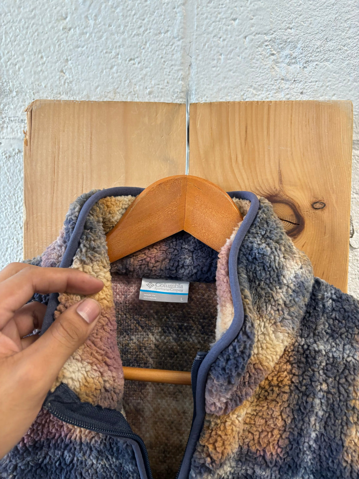 Plaid Columbia Fleece Jacket : L