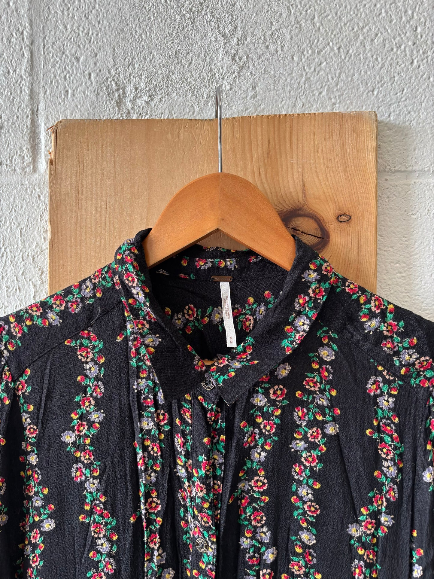 FP Long Sleeve Button Down Dress : M
