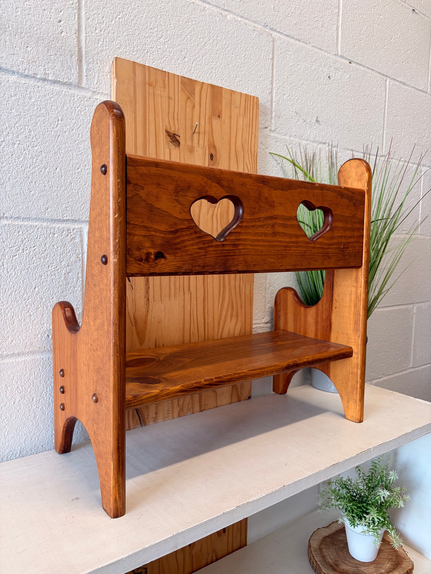 Little Wooden Heart Bench (Local Pick Up Only)