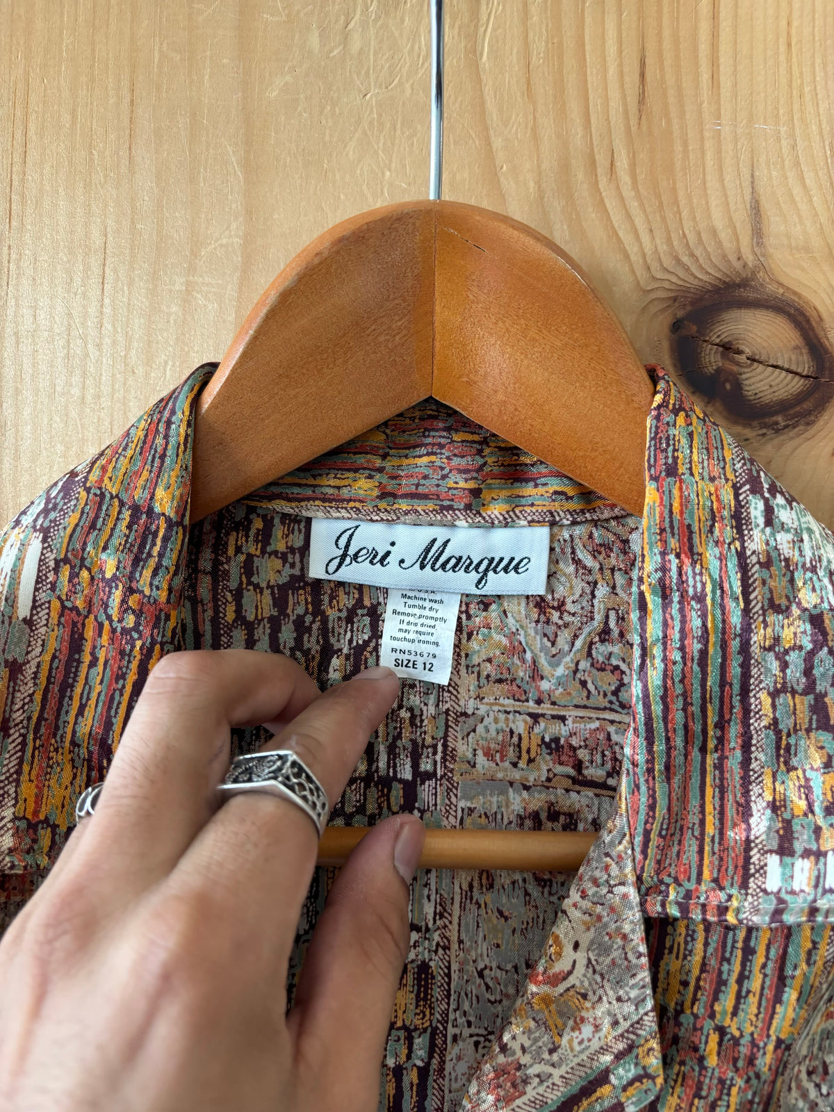 Vtg Patterned Button Up : 12