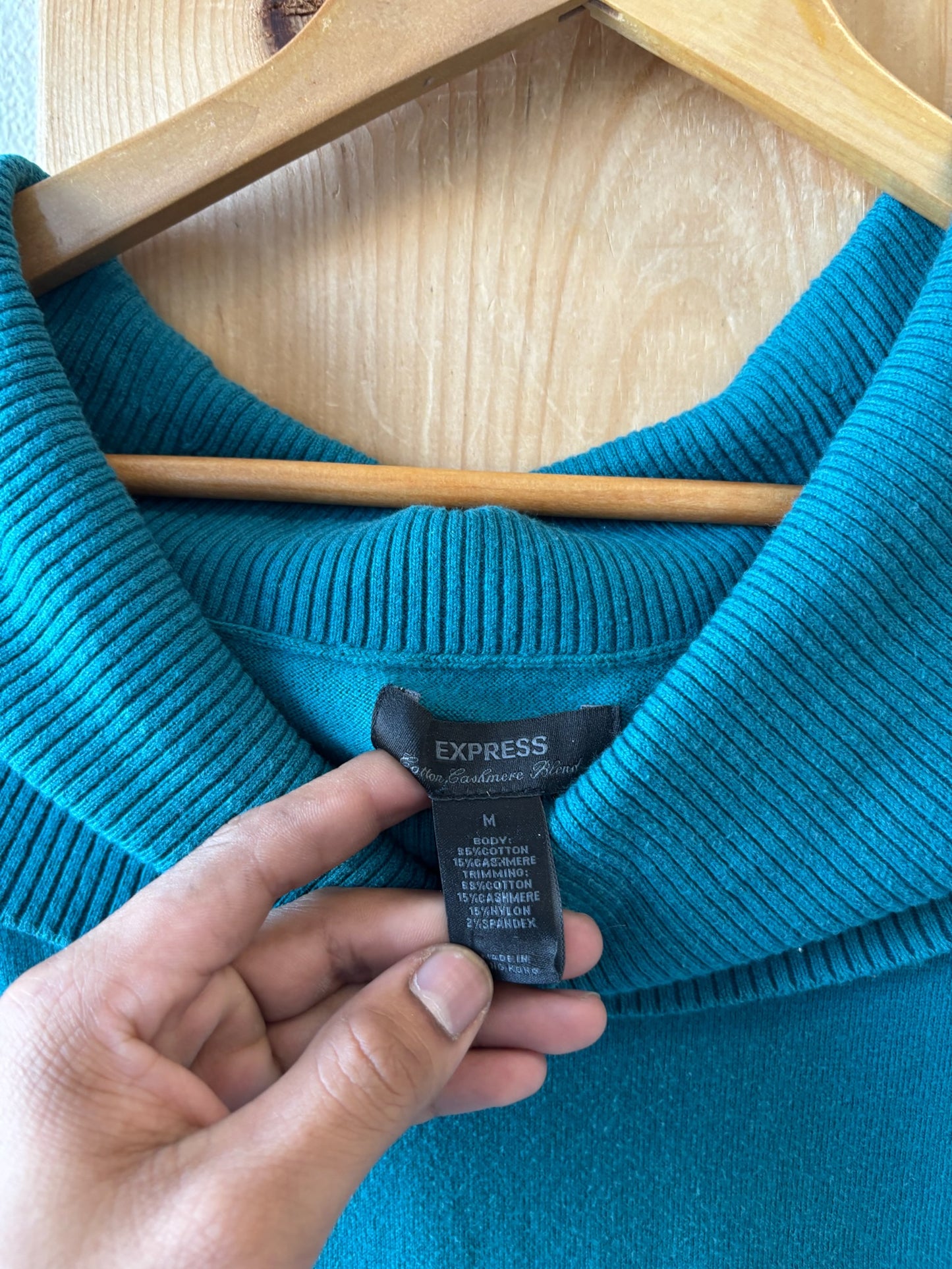 Blue Off Shoulder Top : M