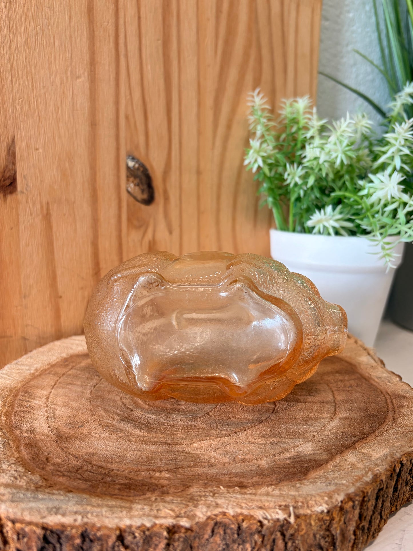 Vtg Tiny Glass Piggy Bank (Local Pick Up Only)