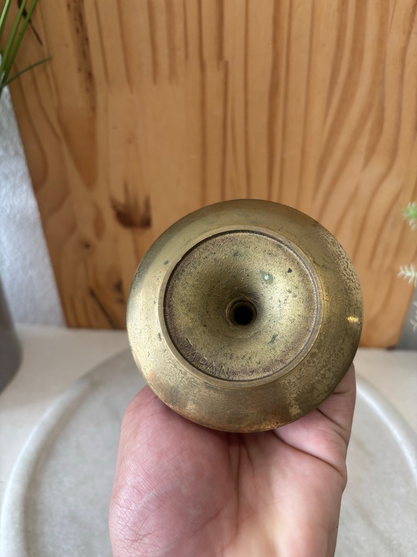 Vtg Brass Candlestick