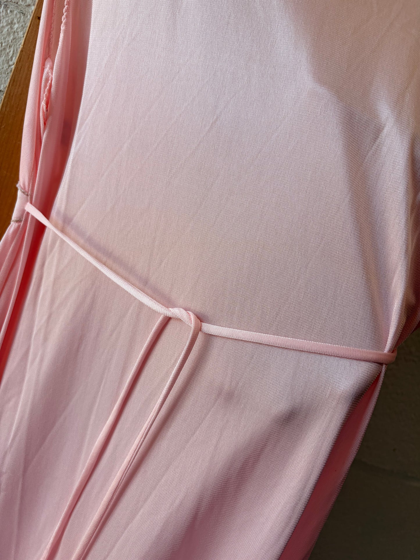 Vtg Lorraine Floral Pink Nightgown & Robe Set : M