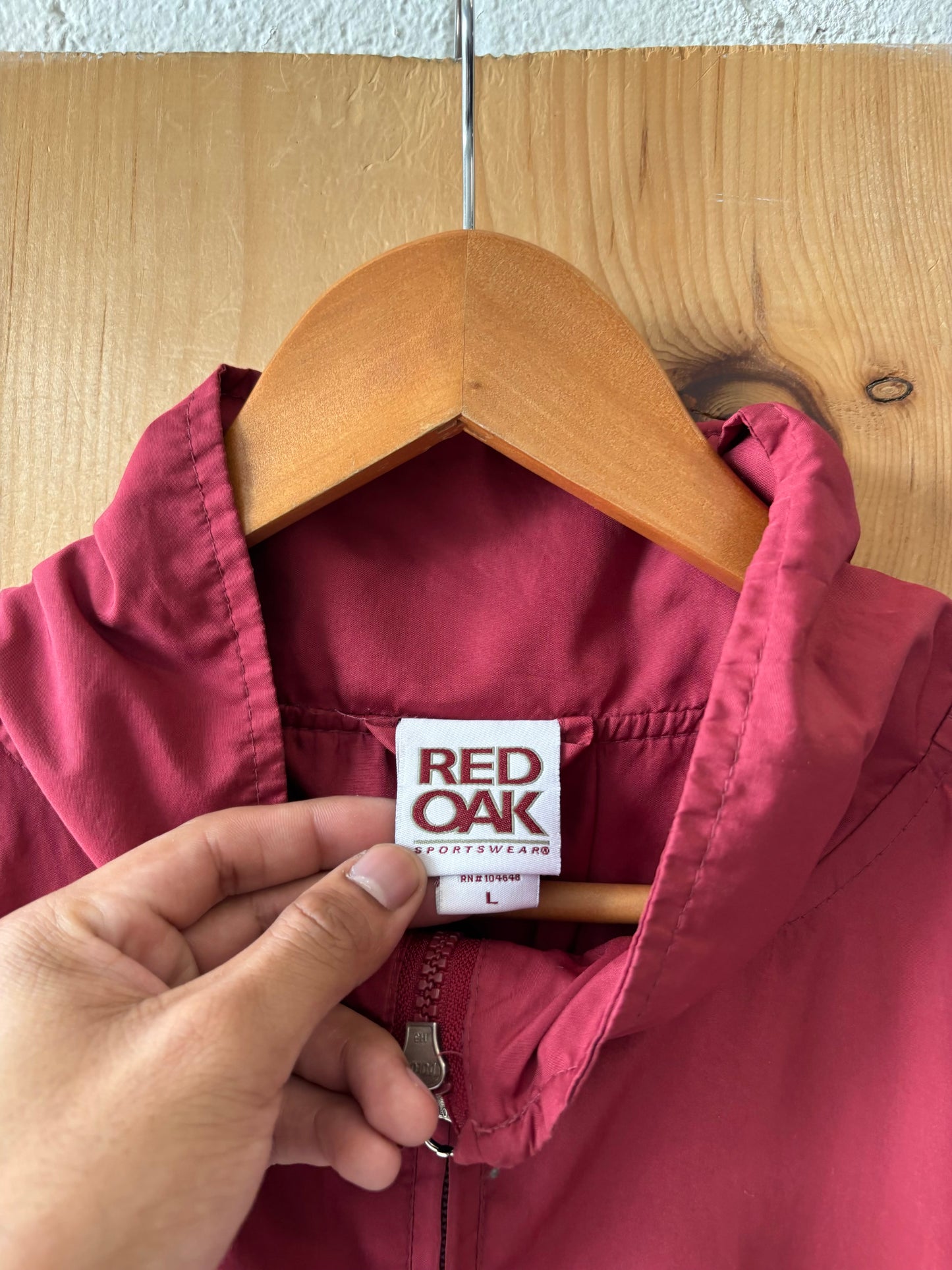 Vtg Red Oak Arkansas Windbreaker : L
