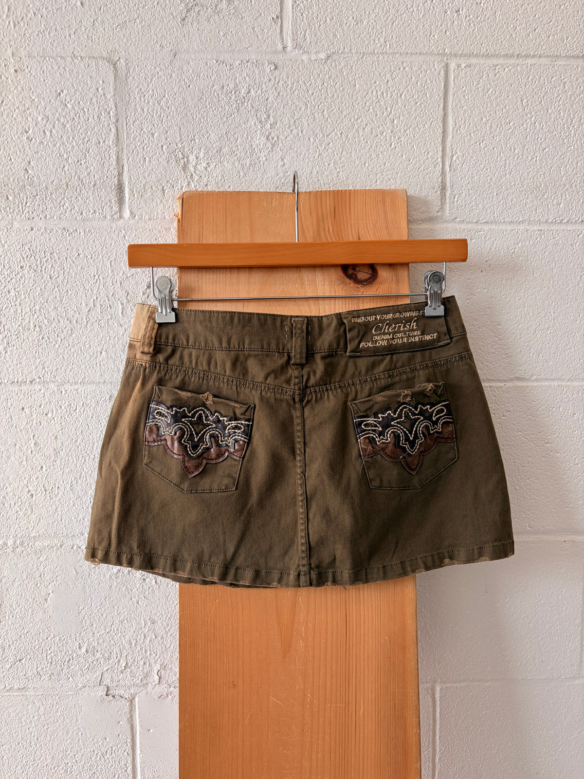 Army Green Mini Skirt : L