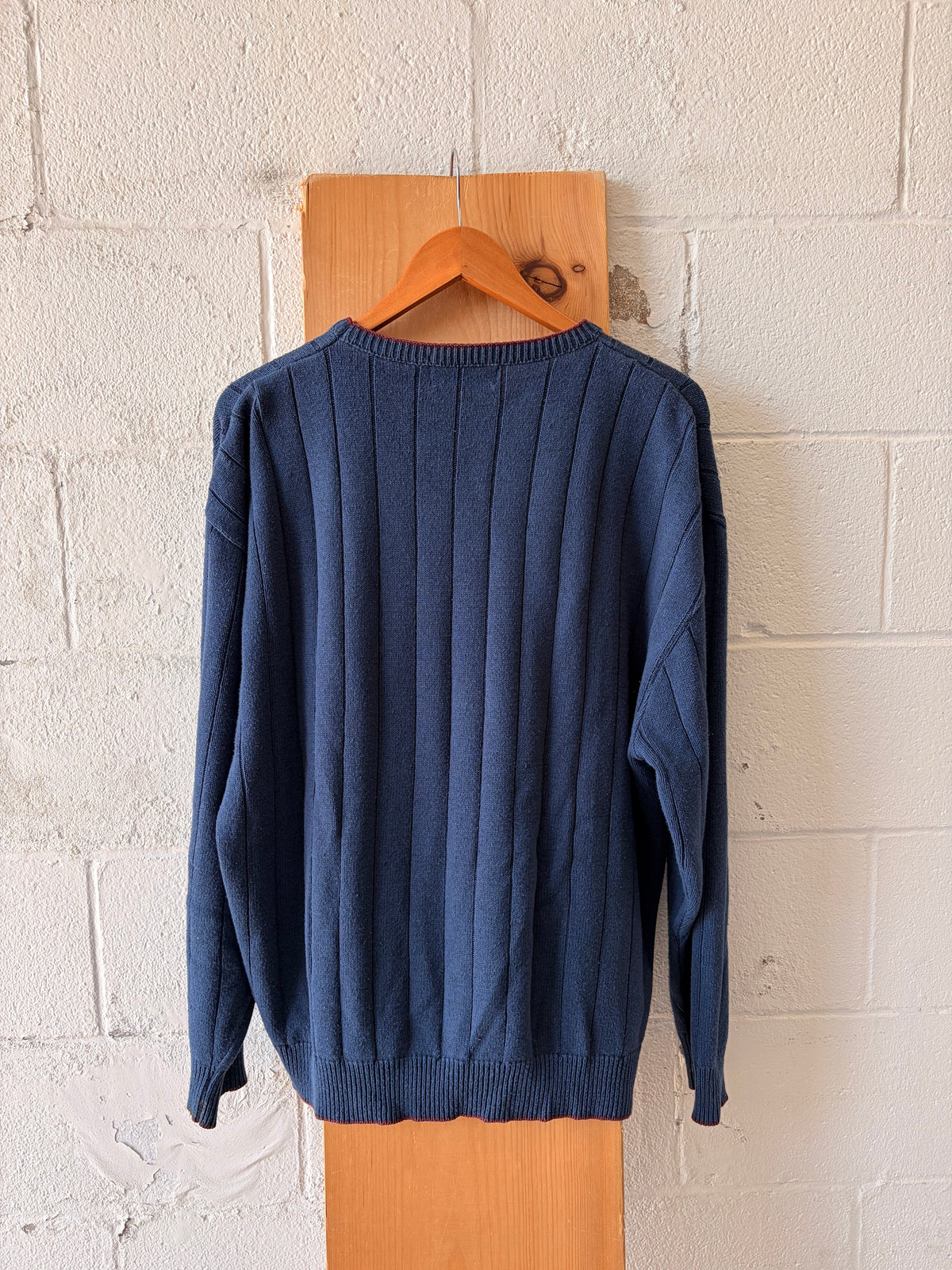 Vtg Navy Golf Embroidered Sweater : XL