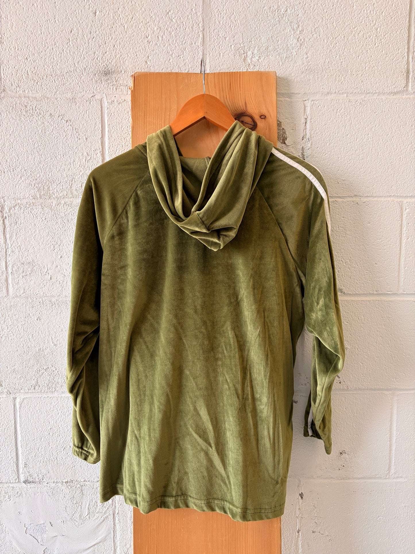 Striped Green Velour Track Jacket : L