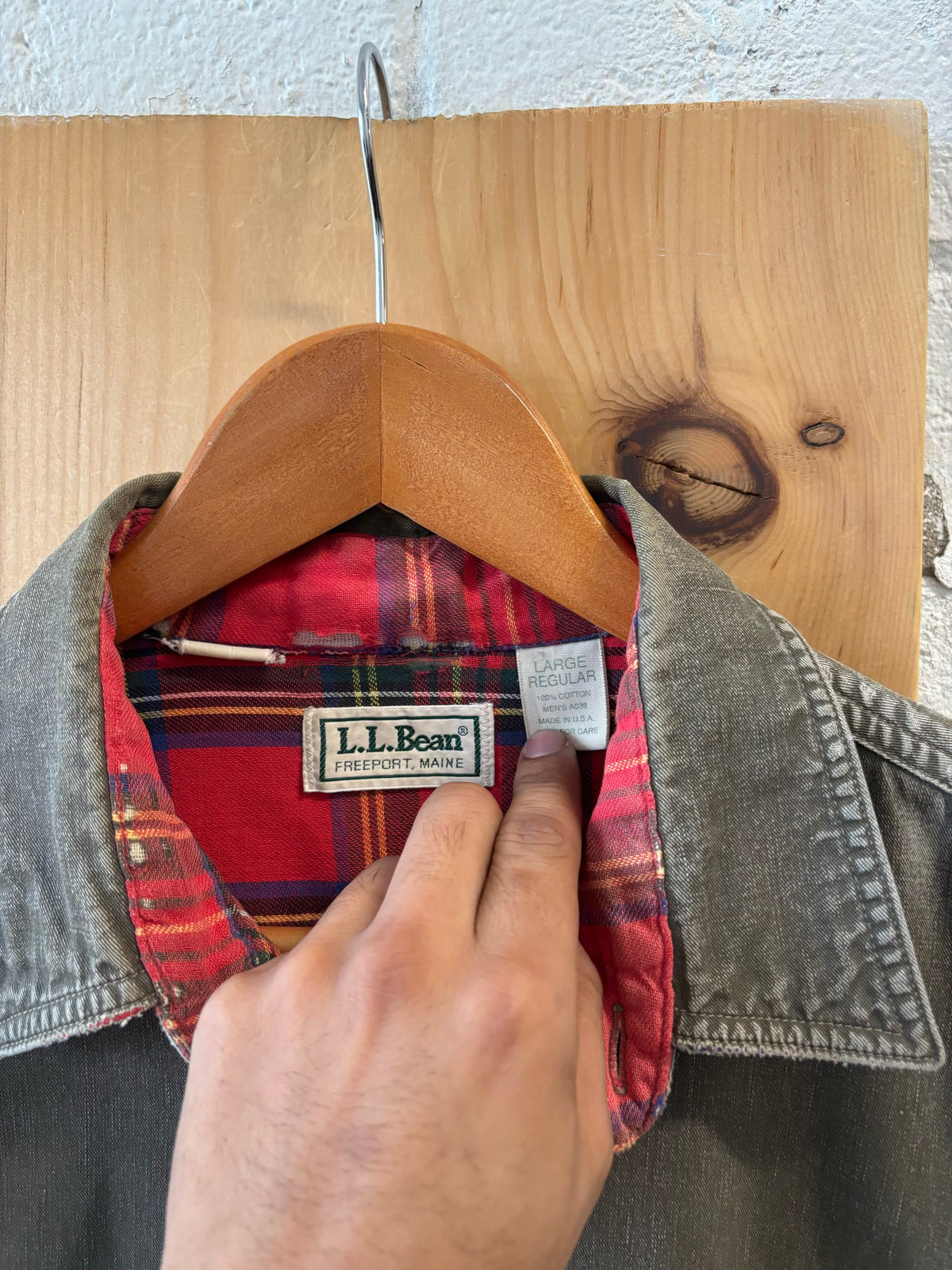 Vtg L.L. Bean Flannel Lined Shacket : L