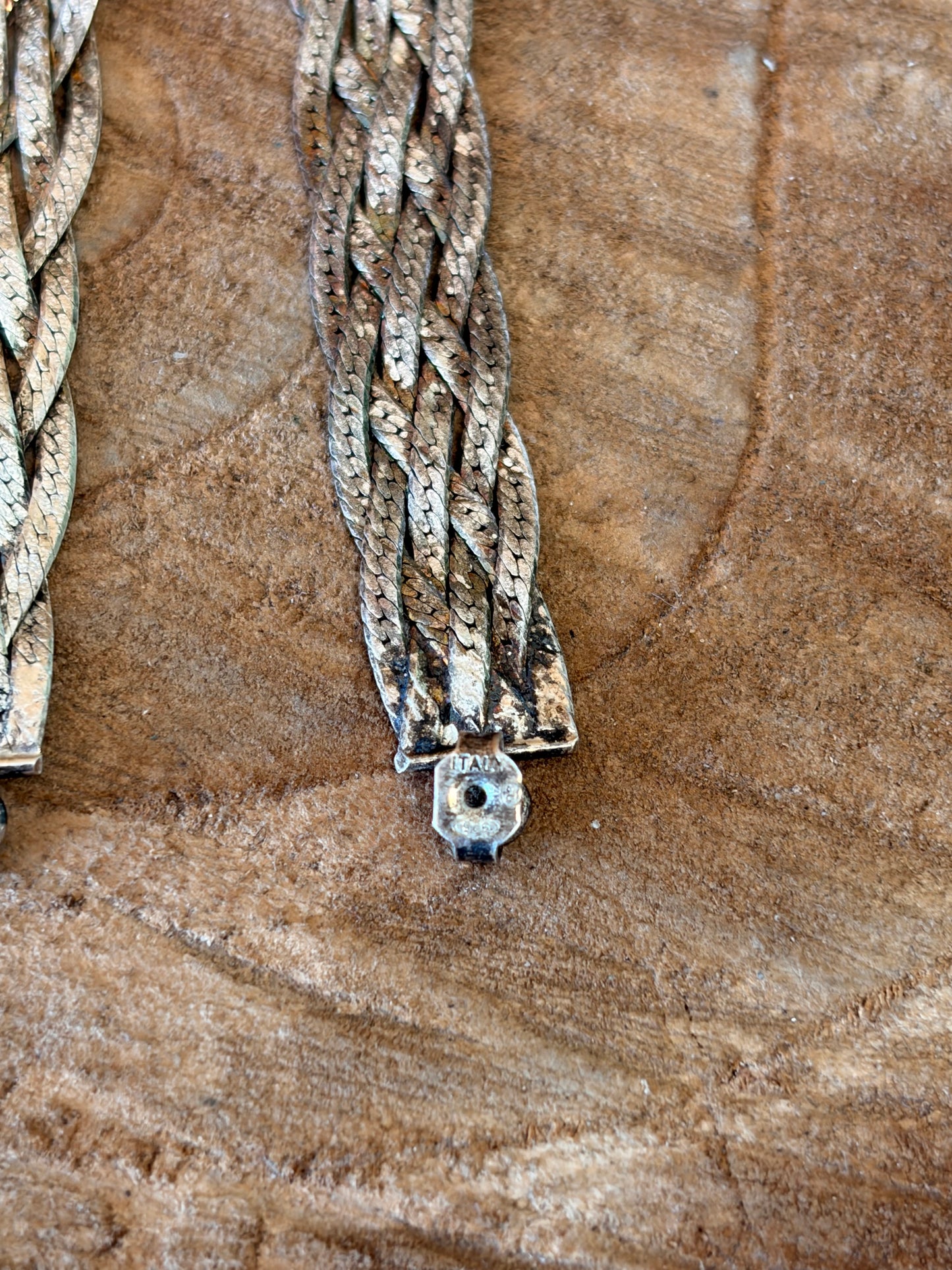 Italy 925 Woven Hoops