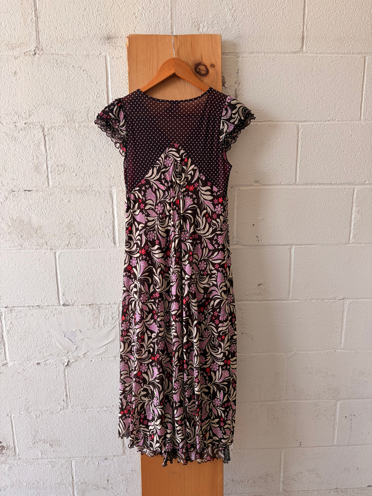 Anac By Kimi Patterned Micro Mesh Dress : M