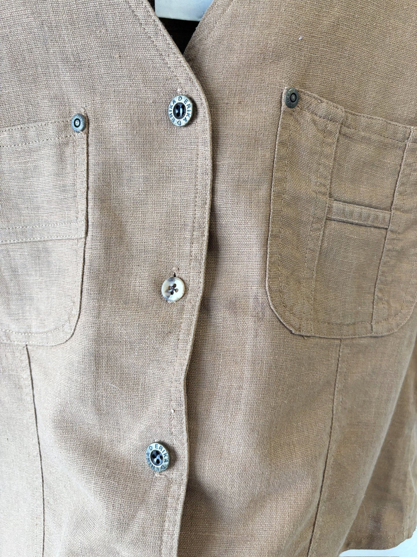 Vtg Brown Vest : Wms M