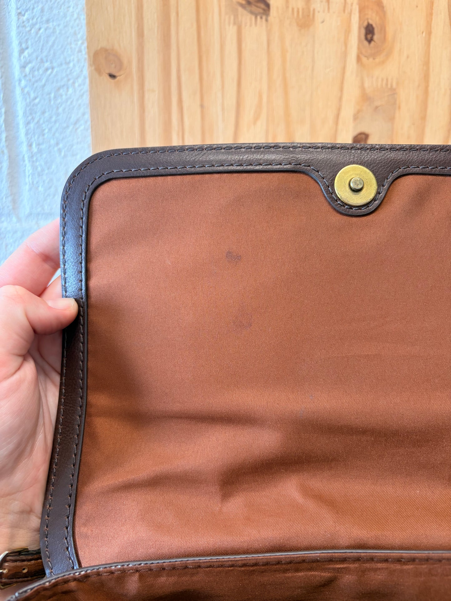 Fossil Pebbled Brown Backpack
