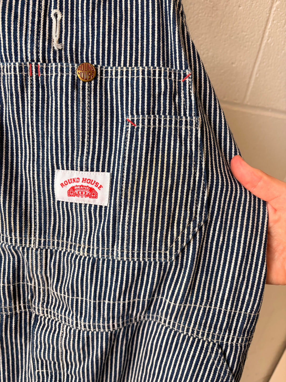 Round House Pinstripe Overalls : 38x34 (As Is)